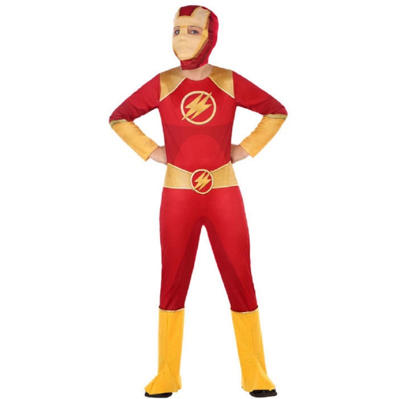 Les enfants garçons super-héros flash COSTUME ROBE FANTAISIE bande dessinée costume enfants semaine