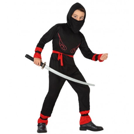 Amycute Déguisement Ninja Noir Enfant Garçon Fille Ninja Costume En