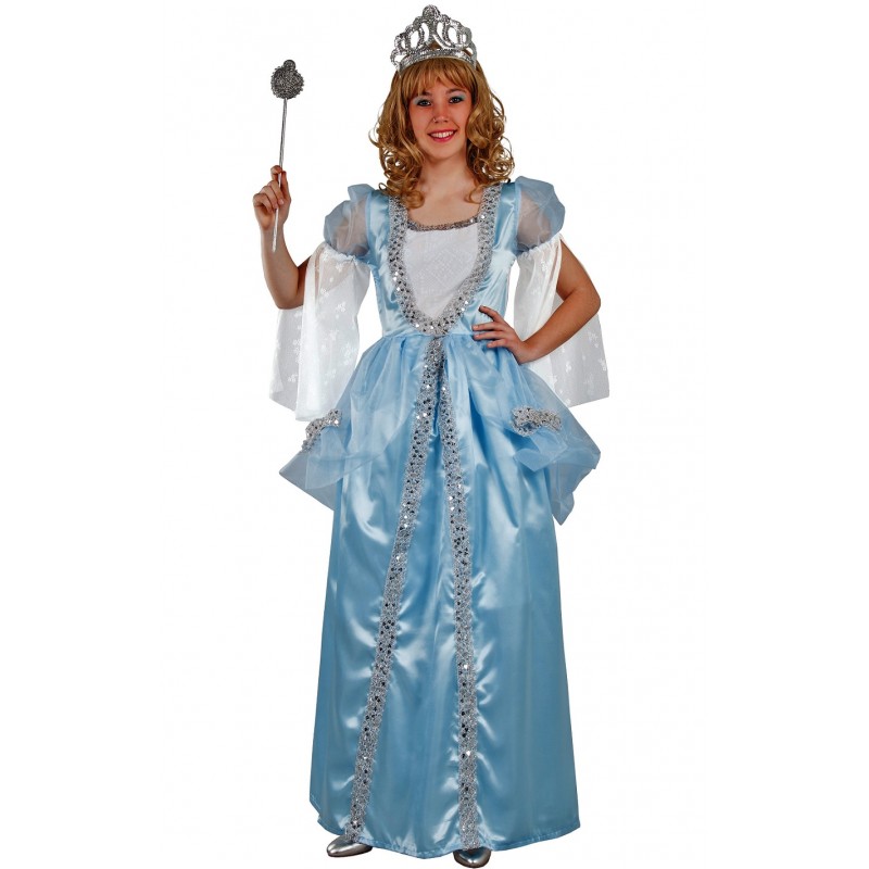 Robe de princesse bleue pour femme adulte