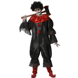 Costume Clown Terrifier – Combinaison Noire Et Blanche, Masque Effrayant, Fausse Hache Ensanglantée, Pour Halloween