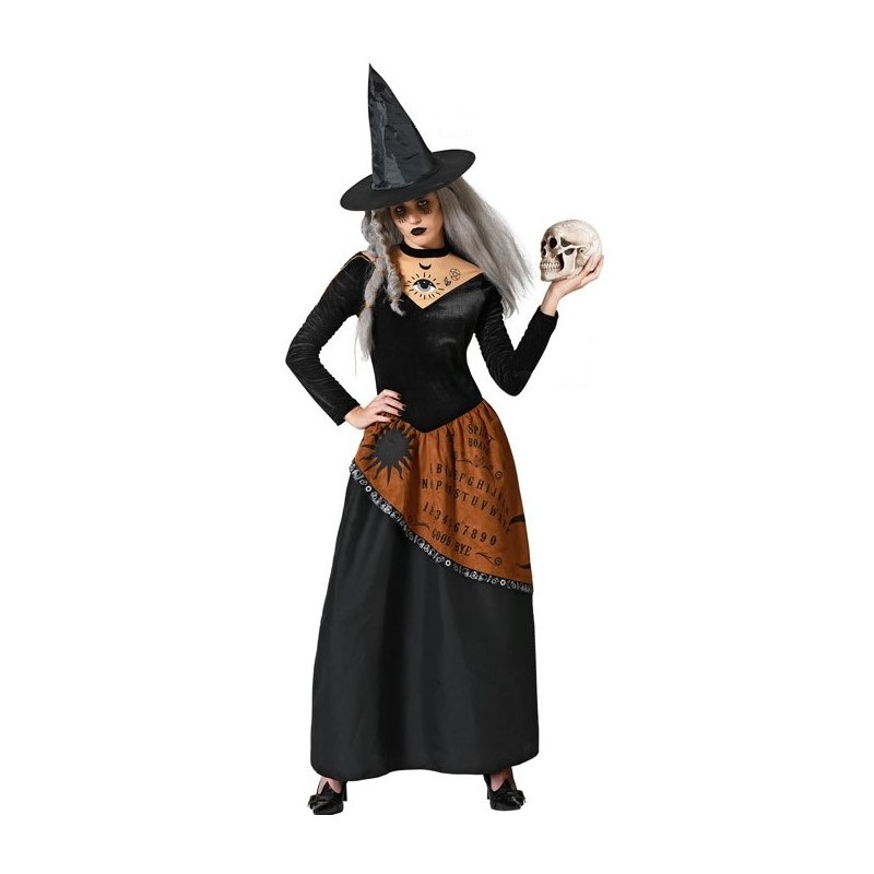 Costume Sorcière Femme Halloween - 12 Pièces (cape, Chapeau, Baguette, Masque, Gants, Autocollants)