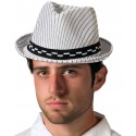 Chapeau de Gangster Blanc/Noir