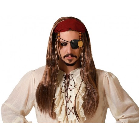 Perruque Chatain de Pirate