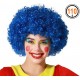 Perruque Afro Clown Bleu